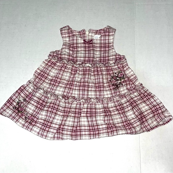 The Children's Place Plaid Corduroy Dress with Matching Diaper Cover 3-6‎ Months - Picture 2 of 11